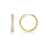 MICHAEL M Fashion Earrings Montage Emerald Hoop Earrings