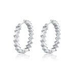 MICHAEL M Fashion Earrings Montage Emerald Hoop Earrings