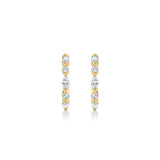MICHAEL M Fashion Earrings Montage Marquise and Round Cut Diamond Hoops