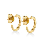 MICHAEL M Fashion Earrings Montage Marquise and Round Cut Diamond Hoops