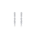 MICHAEL M Fashion Earrings Montage Marquise and Round Cut Diamond Hoops