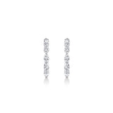 MICHAEL M Fashion Earrings Montage Marquise and Round Cut Diamond Hoops