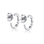 MICHAEL M Fashion Earrings Montage Marquise and Round Cut Diamond Hoops
