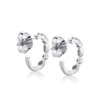 MICHAEL M Fashion Earrings Montage Marquise and Round Cut Diamond Hoops
