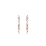 MICHAEL M Fashion Earrings Montage Marquise and Round Cut Diamond Hoops