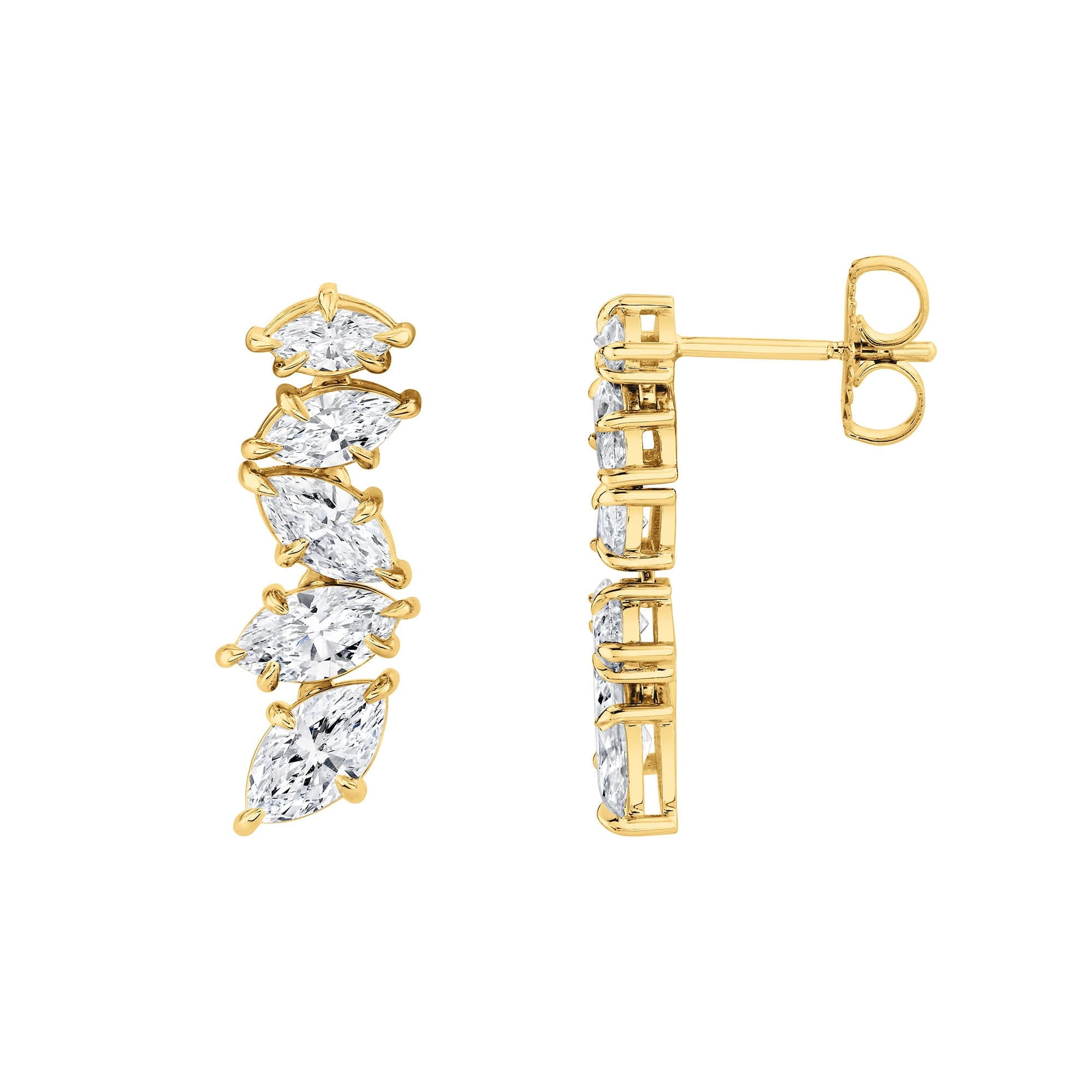 MICHAEL M Fashion Earrings Montage Marquise Drop Earrings