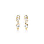 MICHAEL M Fashion Earrings Montage Mixed Cut Diamond Hoops
