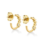 MICHAEL M Fashion Earrings Montage Mixed Cut Diamond Hoops