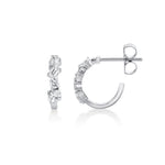 MICHAEL M Fashion Earrings Montage Mixed Cut Diamond Hoops