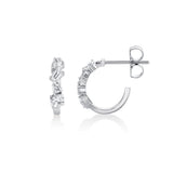 MICHAEL M Fashion Earrings Montage Mixed Cut Diamond Hoops