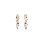 MICHAEL M Fashion Earrings Montage Mixed Cut Diamond Hoops