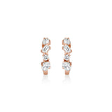 MICHAEL M Fashion Earrings Montage Mixed Cut Diamond Hoops