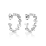 MICHAEL M Fashion Earrings Montage Mixed-Cut Pavé Bar Earrings