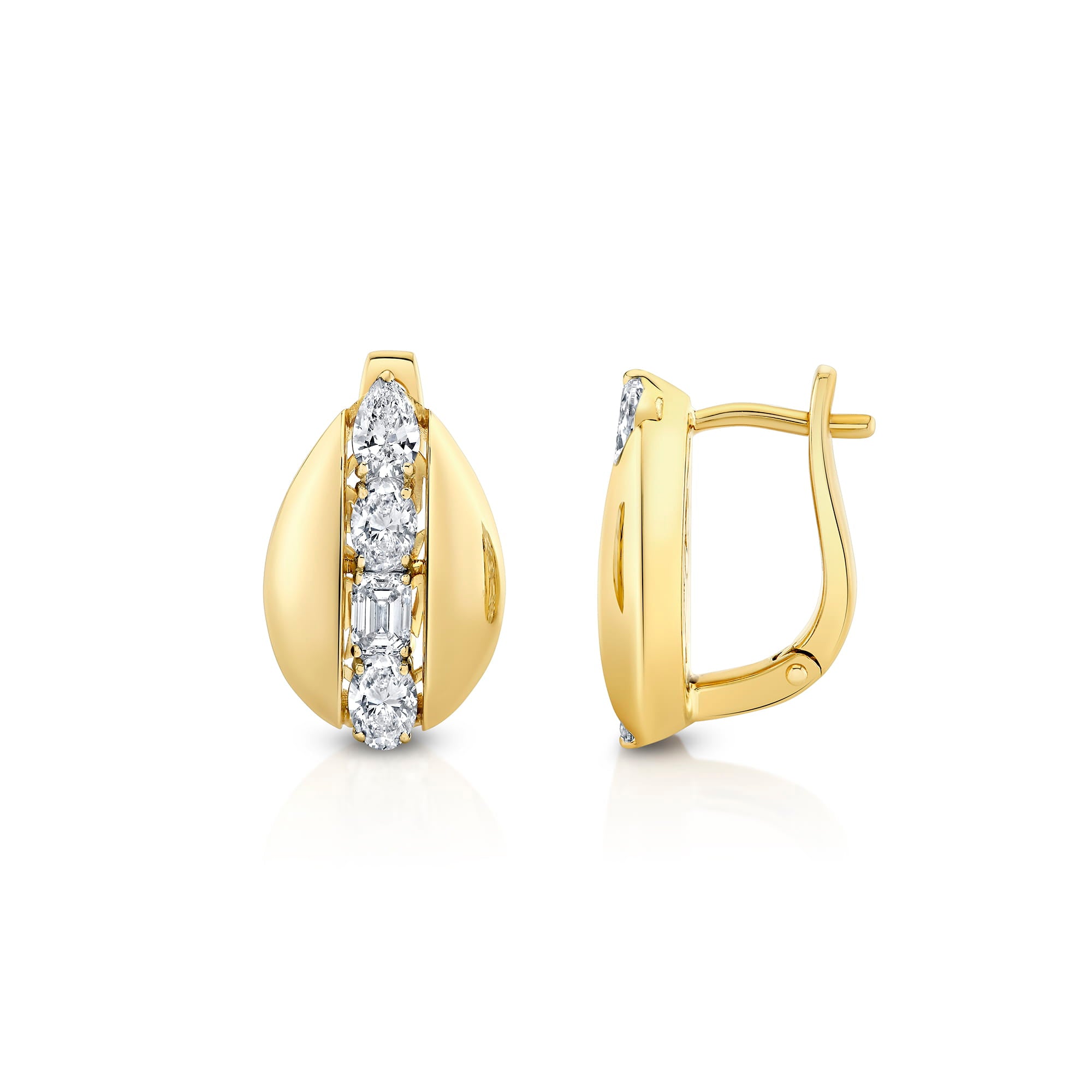 MICHAEL M Fashion Earrings Montage Mixed-Cut Sculpted Earrings