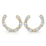 MICHAEL M Fashion Earrings Montage Oval Front-to-Back Hoops