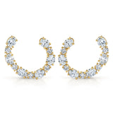 MICHAEL M Fashion Earrings Montage Oval Front-to-Back Hoops