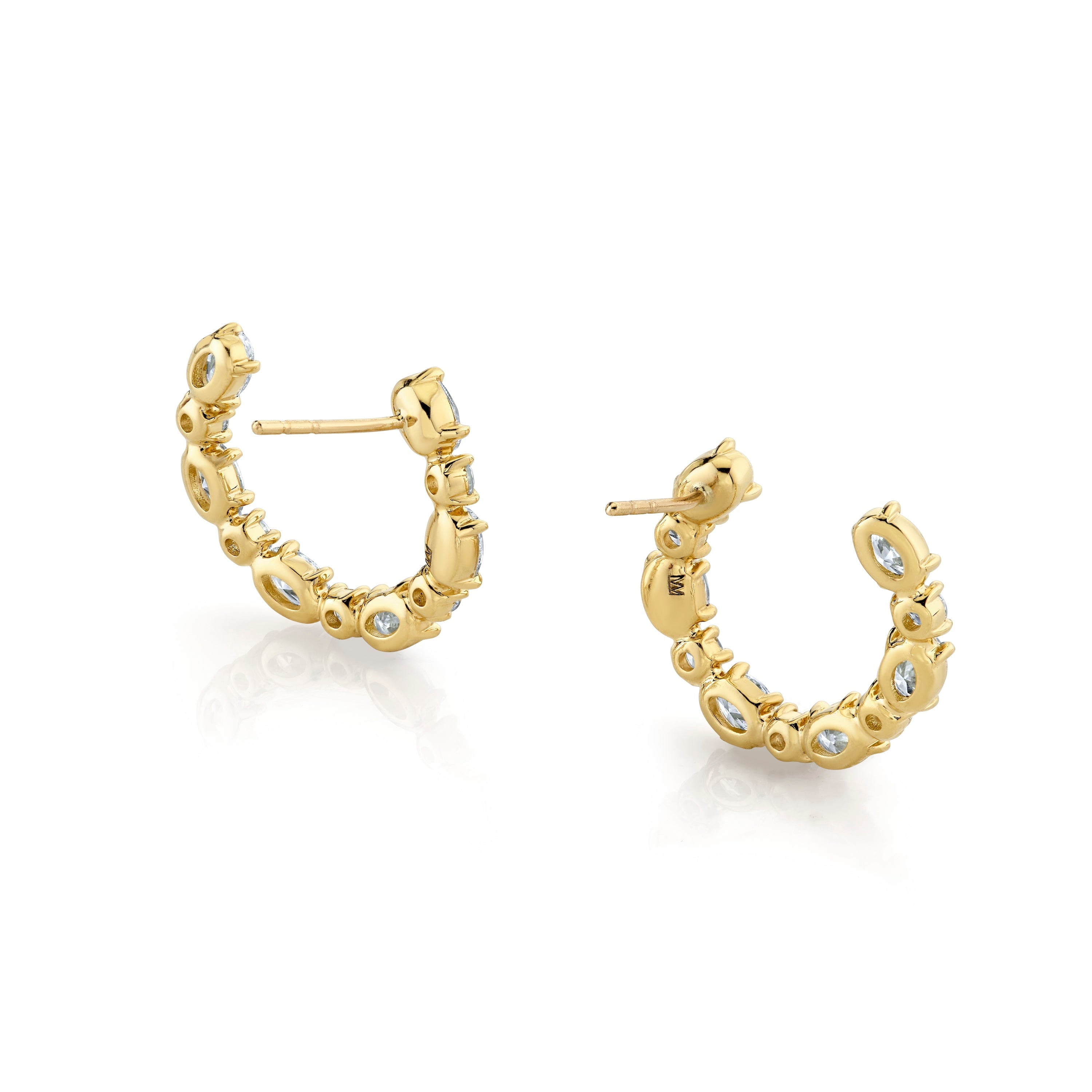 MICHAEL M Fashion Earrings Montage Oval Front-to-Back Hoops
