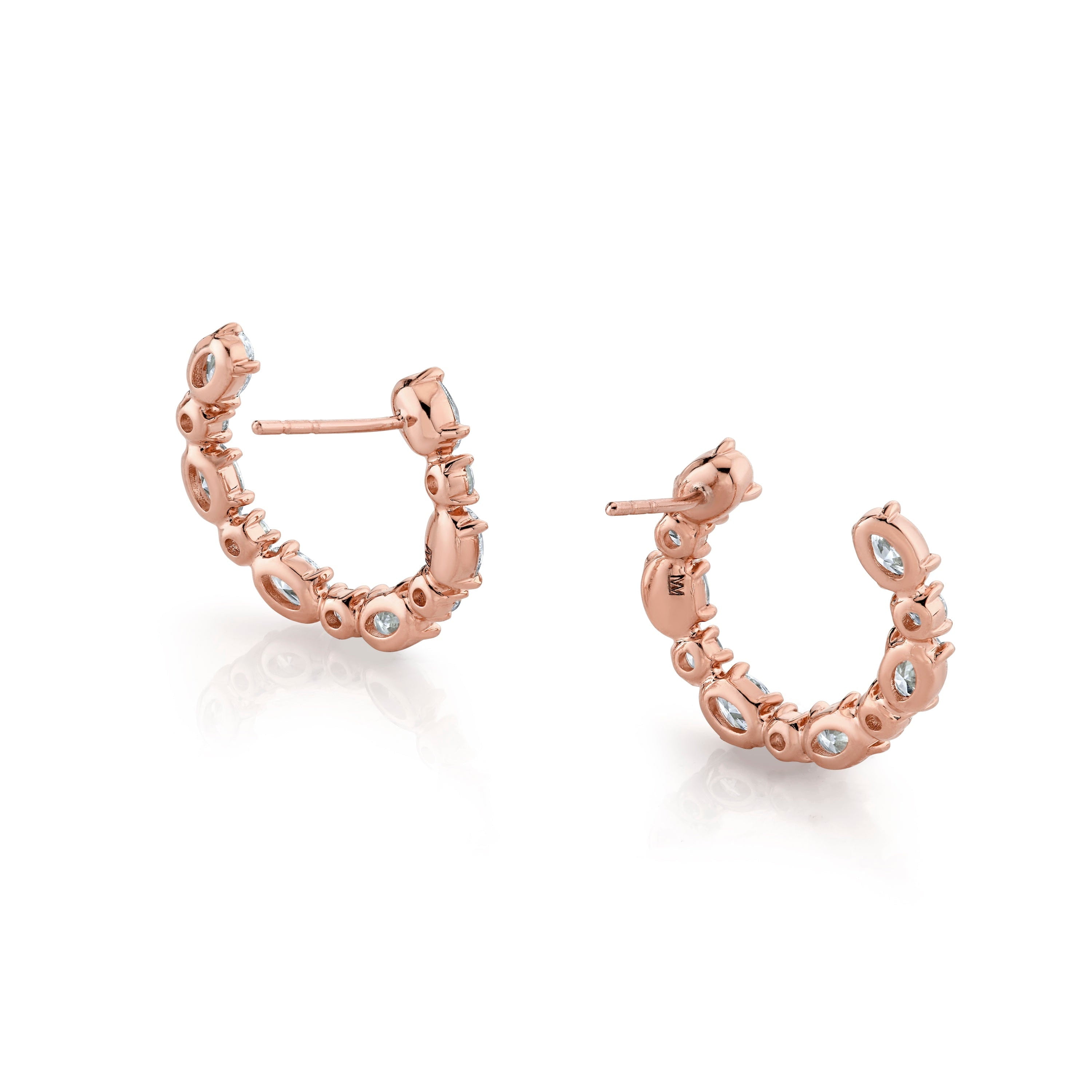 MICHAEL M Fashion Earrings Montage Oval Front-to-Back Hoops