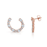 MICHAEL M Fashion Earrings Montage Oval Front-to-Back Hoops