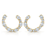 MICHAEL M Fashion Earrings Montage Oval Front-to-Back Hoops