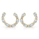 MICHAEL M Fashion Earrings Montage Oval Front-to-Back Hoops