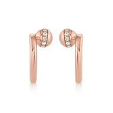 MICHAEL M Fashion Earrings Orb Bypass Hoop Earrings