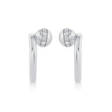 MICHAEL M Fashion Earrings Orb Bypass Hoop Earrings