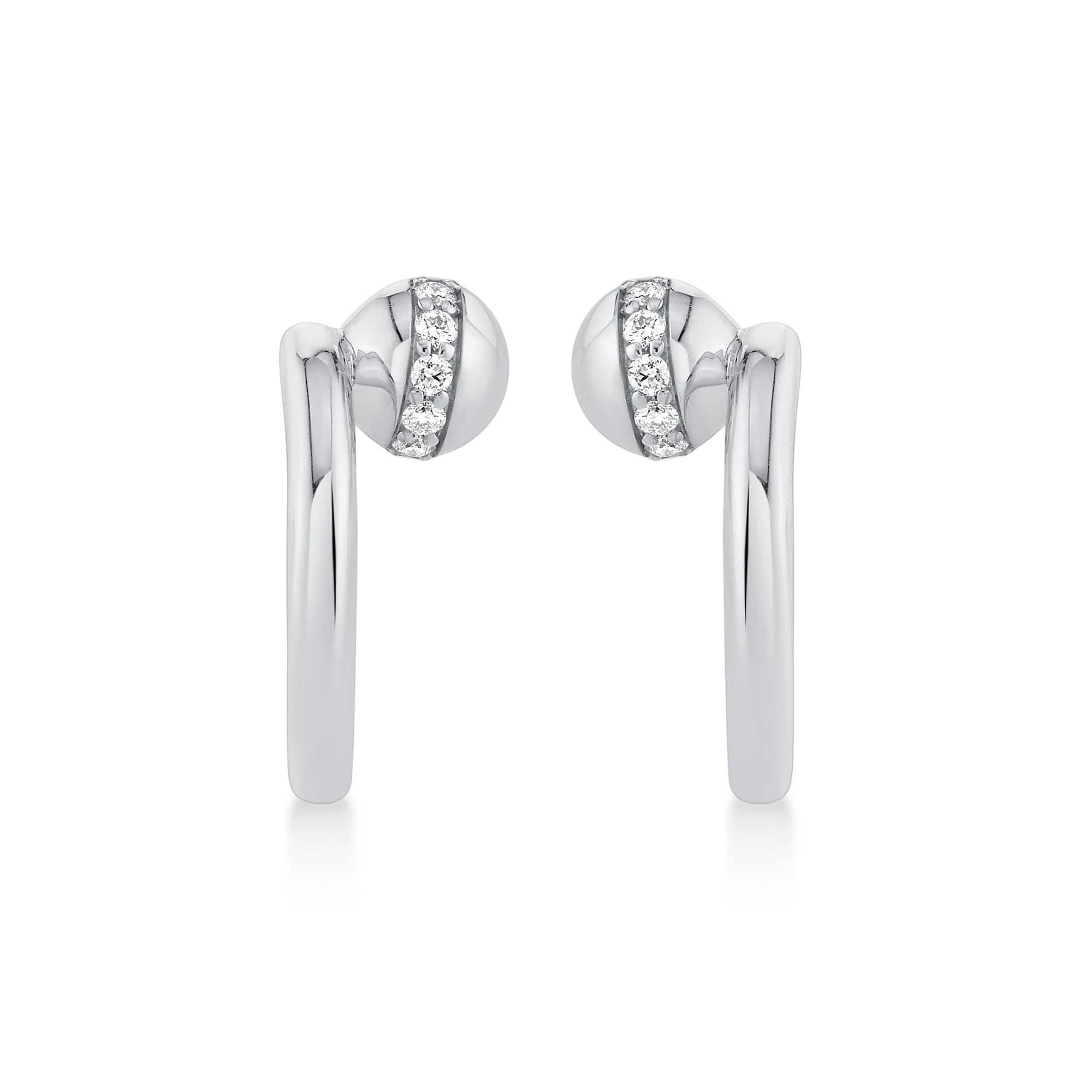 MICHAEL M Fashion Earrings Orb Bypass Hoop Earrings
