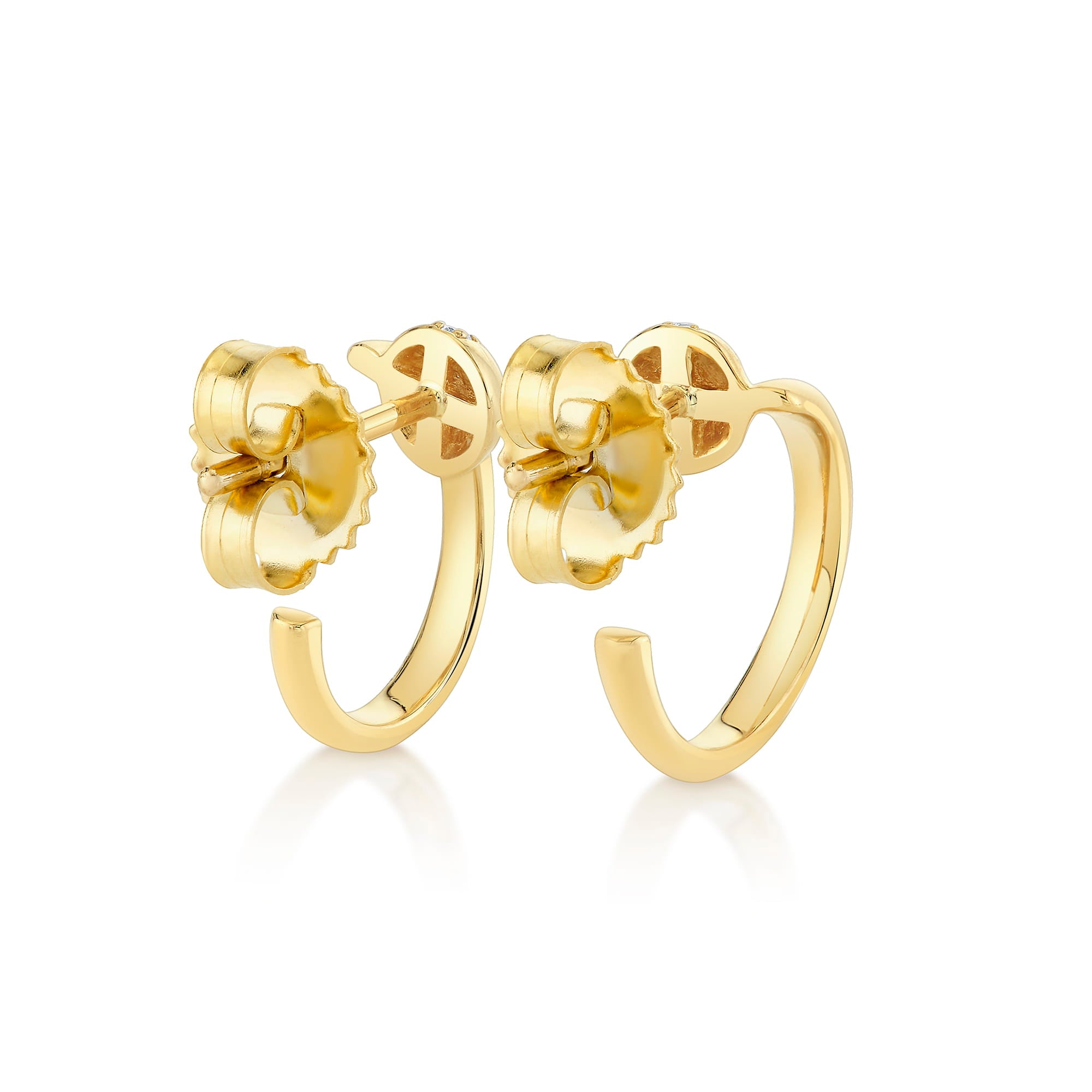 MICHAEL M Fashion Earrings Orb Bypass Hoop Earrings