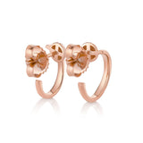 MICHAEL M Fashion Earrings Orb Bypass Hoop Earrings