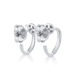 MICHAEL M Fashion Earrings Orb Bypass Hoop Earrings