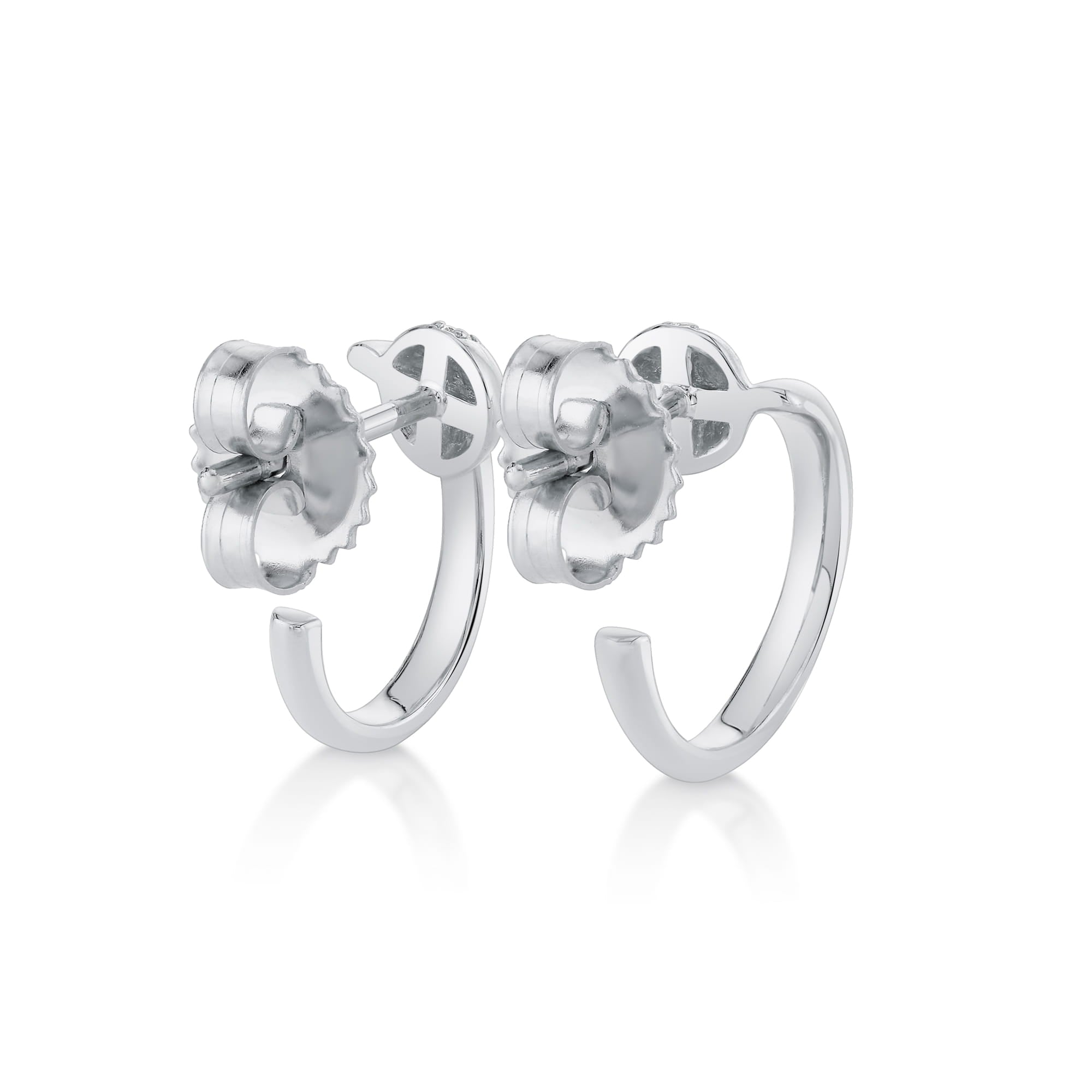 MICHAEL M Fashion Earrings Orb Bypass Hoop Earrings