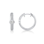MICHAEL M Fashion Earrings Orb Pavé Bezel Hoop Earrings