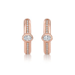 MICHAEL M Fashion Earrings Orb Pavé Bezel Hoop Earrings