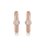 MICHAEL M Fashion Earrings Orb Pavé Bezel Hoop Earrings