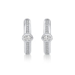 MICHAEL M Fashion Earrings Orb Pavé Bezel Hoop Earrings