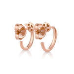 MICHAEL M Fashion Earrings Orb Pavé Bypass Hoop Earrings