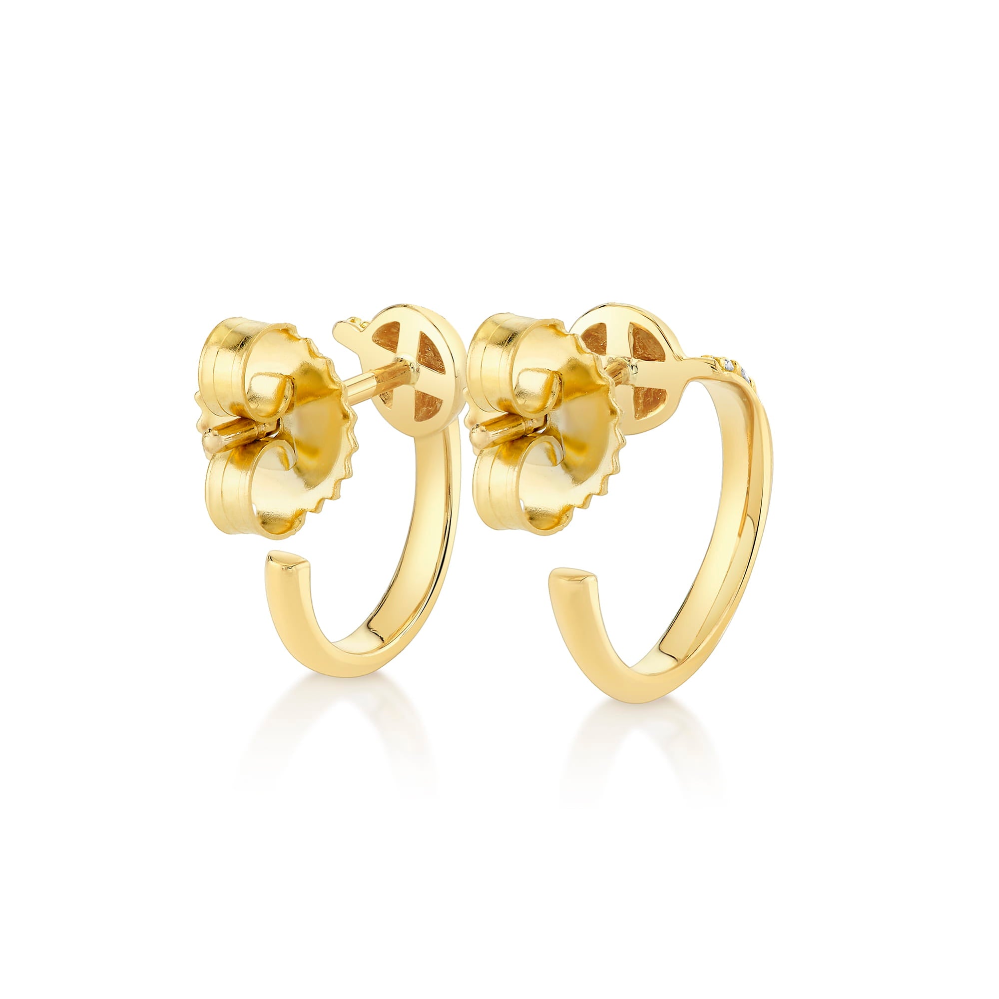 MICHAEL M Fashion Earrings Orb Pavé Bypass Hoop Earrings