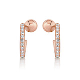 MICHAEL M Fashion Earrings Orb Pavé Bypass Hoop Earrings