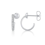 MICHAEL M Fashion Earrings Orb Pavé Bypass Hoop Earrings