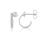 MICHAEL M Fashion Earrings Orb Pavé Bypass Hoop Earrings