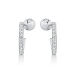 MICHAEL M Fashion Earrings Orb Pavé Bypass Hoop Earrings