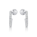 MICHAEL M Fashion Earrings Orb Pavé Bypass Hoop Earrings