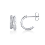 MICHAEL M Fashion Earrings Orb Split Pavé Hoop Earrings