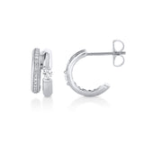 MICHAEL M Fashion Earrings Orb Split Pavé Hoop Earrings