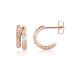 MICHAEL M Fashion Earrings Orb Split Pavé Hoop Earrings
