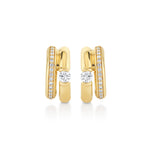 MICHAEL M Fashion Earrings Orb Split Pavé Hoop Earrings
