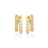 MICHAEL M Fashion Earrings Orb Split Pavé Hoop Earrings