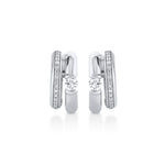 MICHAEL M Fashion Earrings Orb Split Pavé Hoop Earrings