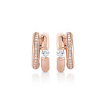 MICHAEL M Fashion Earrings Orb Split Pavé Hoop Earrings